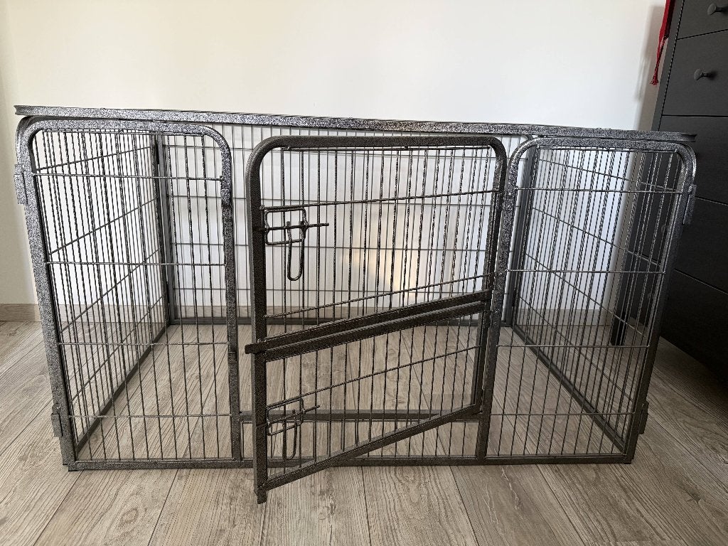 Puppyren Excellent + Dakpaneel | 125 × 80 × 70 cm, Dieren en Toebehoren, Hondenhokken, Ophalen, Hondenkennel, 110 cm of meer, 65 tot 100 cm