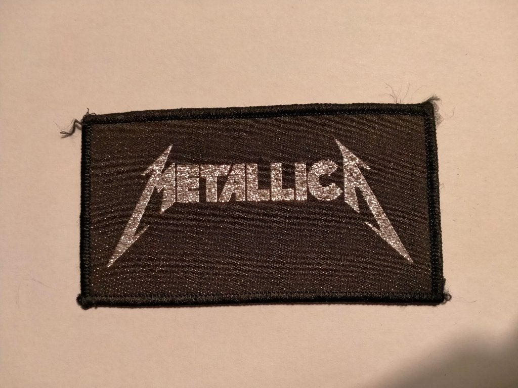 Metallica metal hardrock logo patch kleding embleem RARE, Ophalen of Verzenden, Zo goed als nieuw, Kleding