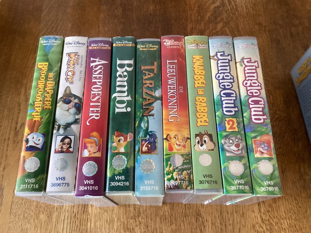 Disney VHS Banden Collectie, Gebruikt, Tekenfilm, Alle leeftijden, Ophalen of Verzenden