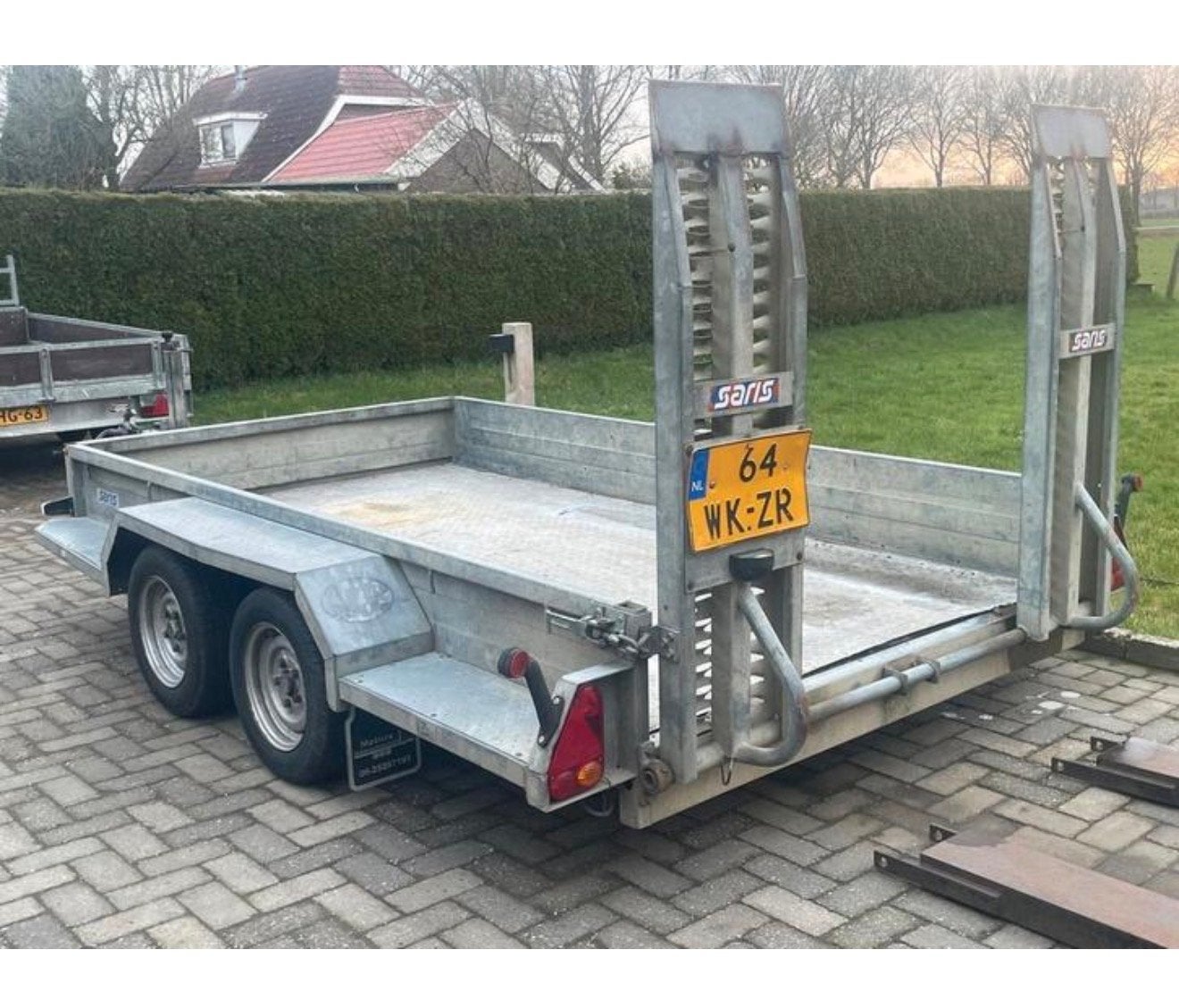 Saris machinetransporter met oprijplaten, Ophalen, Gebruikt