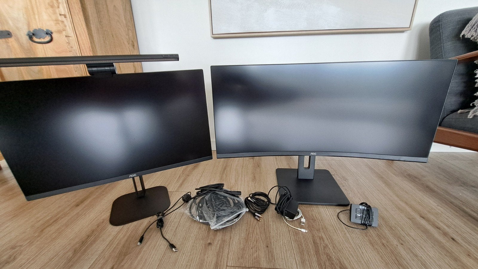 AOC 34 curved, AOC 27, streamdeck, baseus, lichting, hdmi, Ophalen, HDMI, 101 t/m 150 Hz, Curved