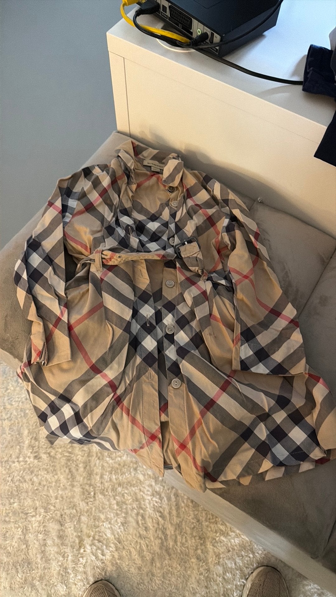 Burberry jurkje, Kinderen en Baby's, Ophalen of Verzenden, Zo goed als nieuw, Meisje, Jurk of Rok