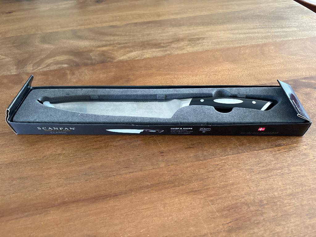 Koksmes Scanpan z.g.a.n.!, Ophalen of Verzenden, Zo goed als nieuw, Rvs of Chroom, Los bestek