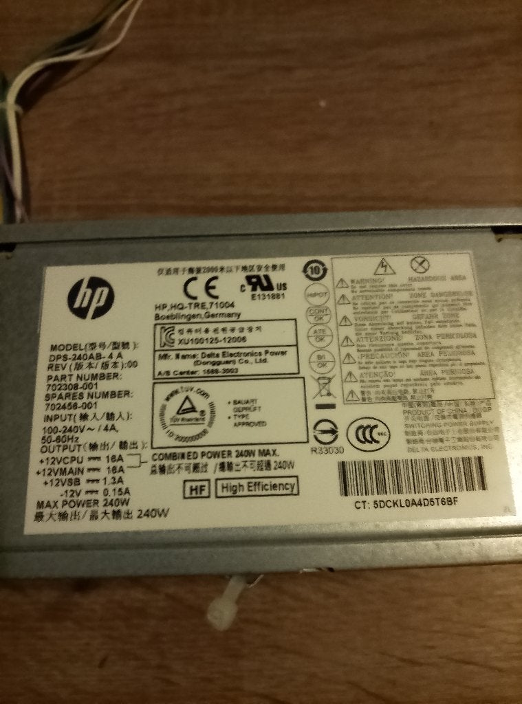 HP 240W PSU, Ophalen of Verzenden, Zo goed als nieuw