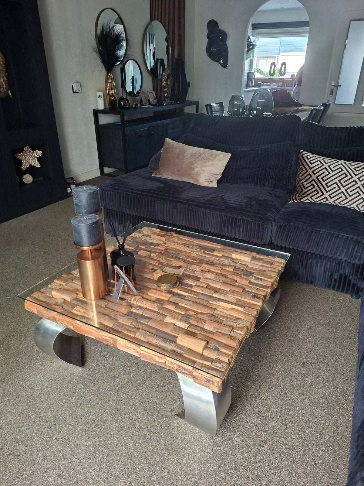 rofra tafelset salontafel en eettafel driftwood, Ophalen, Eettafel