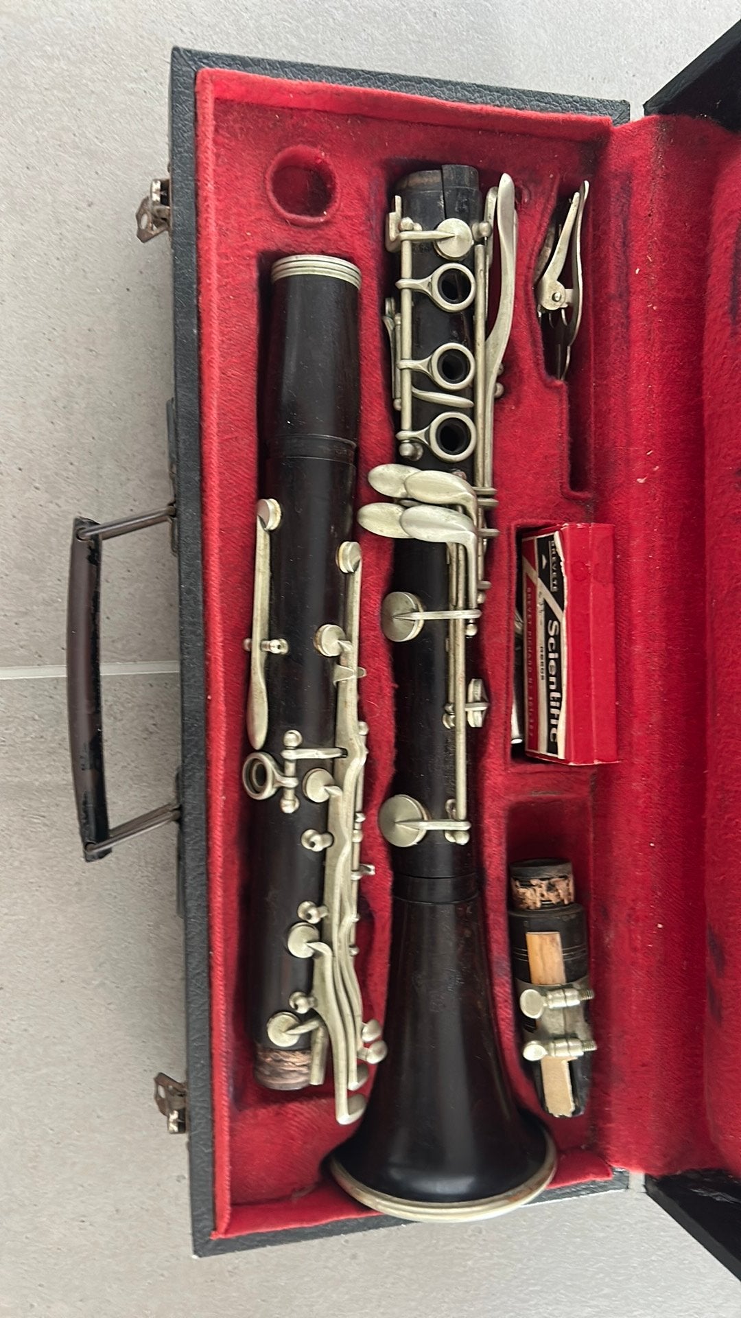 Oude klarinet, Ophalen, Gebruikt, Hout, Met koffer