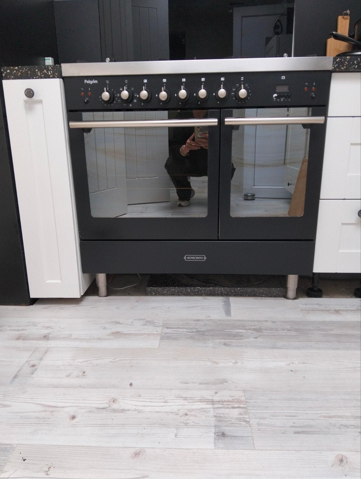 Pelgrim Fornuis met Dubbele Oven en 5 Gasbranders, Ophalen, Gebruikt, Oven, Hete lucht