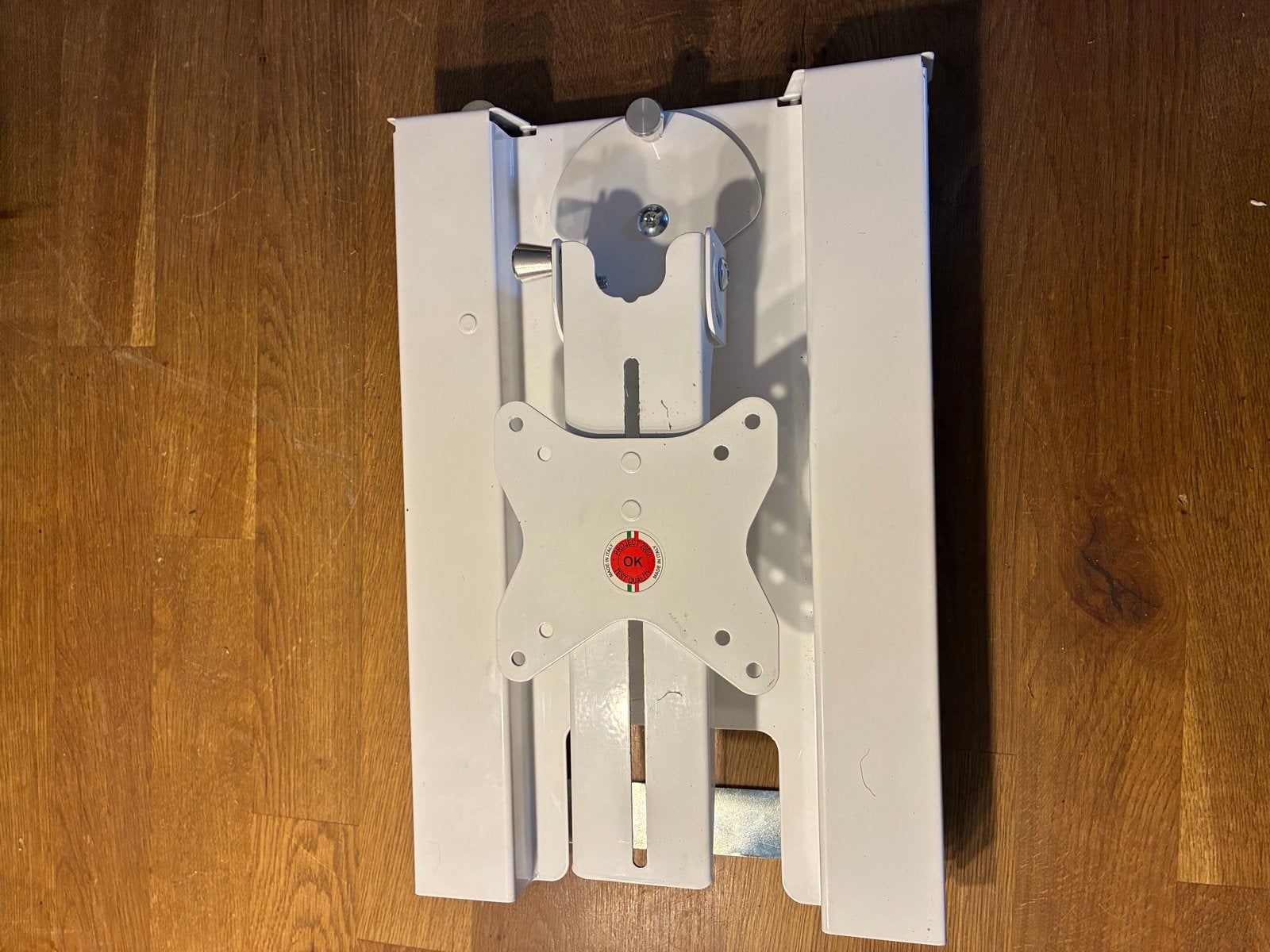 Televisie wand of plafond steun  - Wit, verstelbaar, Ophalen of Verzenden, Gebruikt