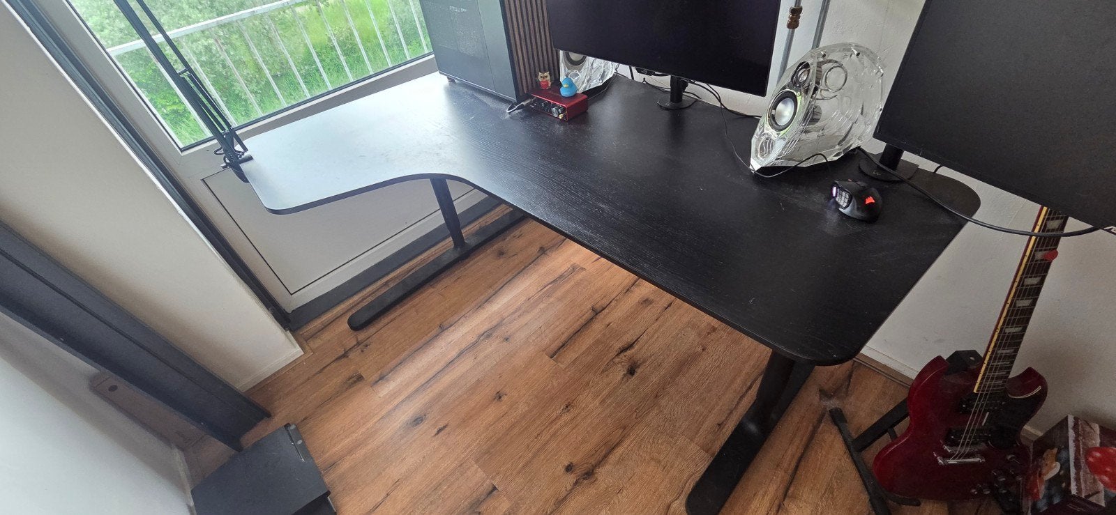 IKEA Bekant hoekbureau 160x110 - Zwart, Huis en Inrichting, Bureaus, Ophalen, Zwart, 160 cm, Gebruikt