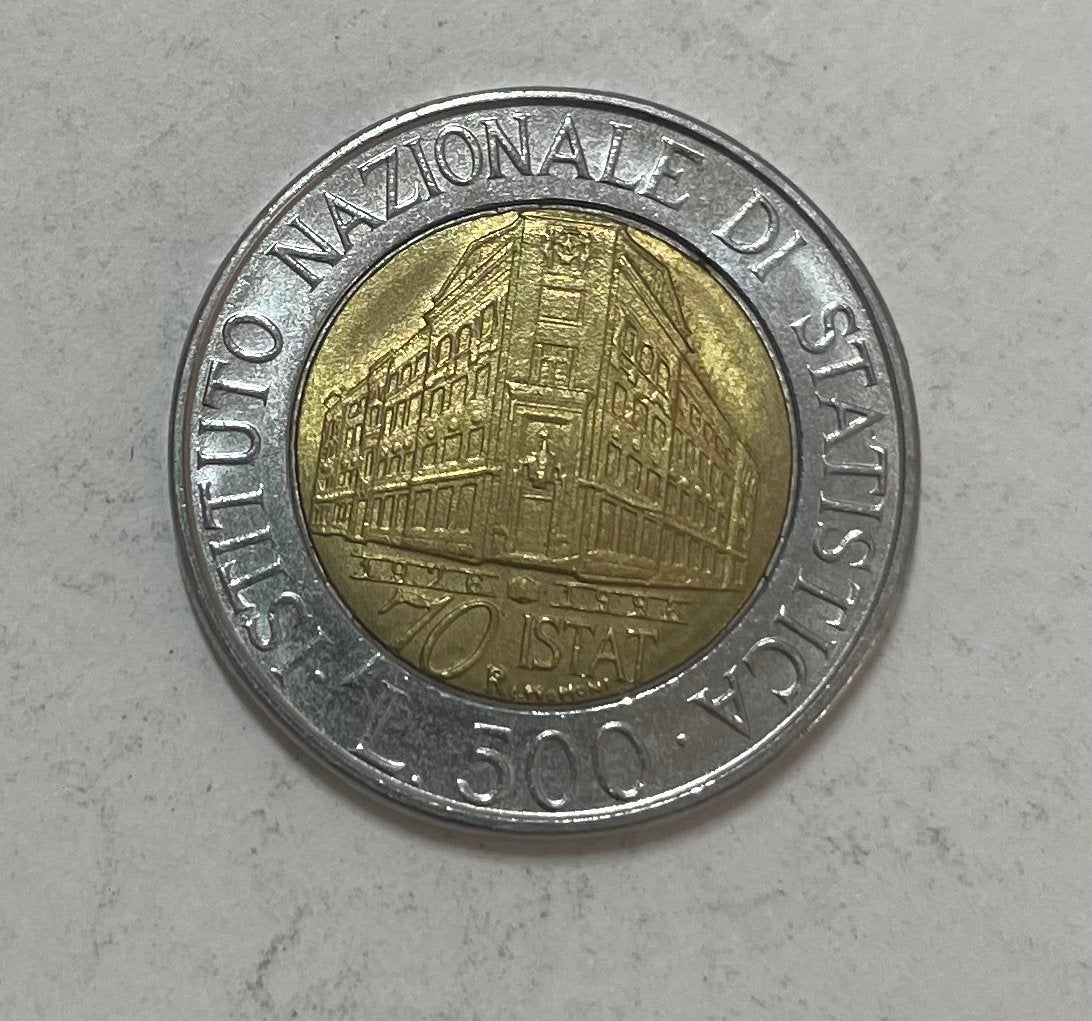 500 lire Italië 1996 instituut van statistieken, Ophalen of Verzenden, Italië