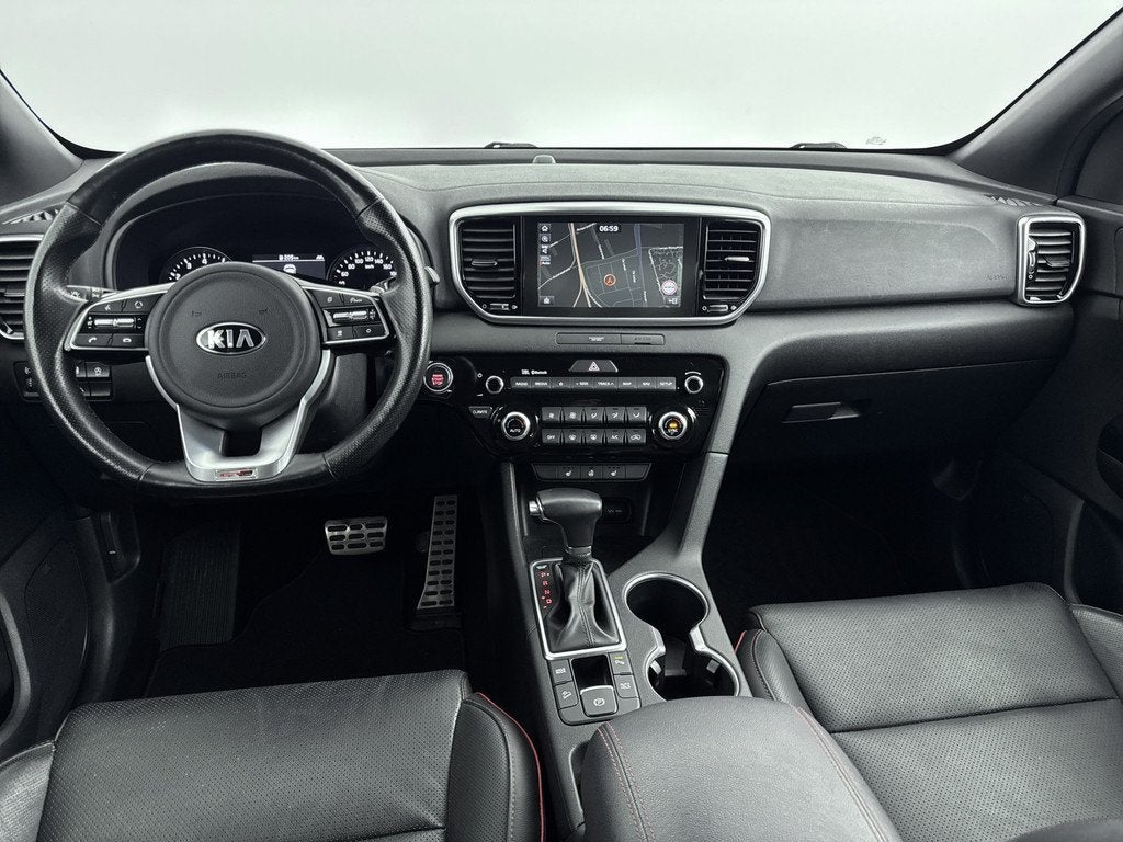 Kia Sportage - 1.6 T-GDI GT-Line // LEDER // STUUR + STOEL V, Auto's, Kia, Gebruikt, 4 cilinders, Wit, Leder
