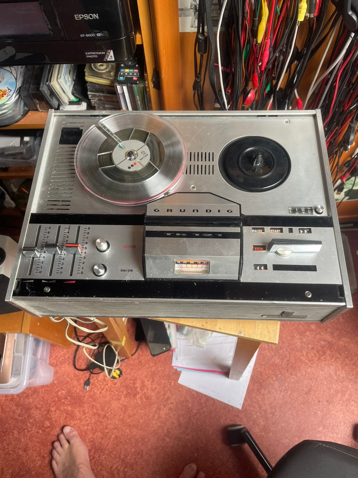 Grundig vintage bandrecorder TK121, Audio, Tv en Foto, Bandrecorders, Ophalen of Verzenden, Bandrecorder