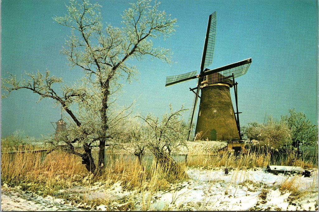 Molens Kinderdijk - 9 ansichtkaarten, Verzenden, 1960 tot 1980, Ongelopen, Zuid-Holland