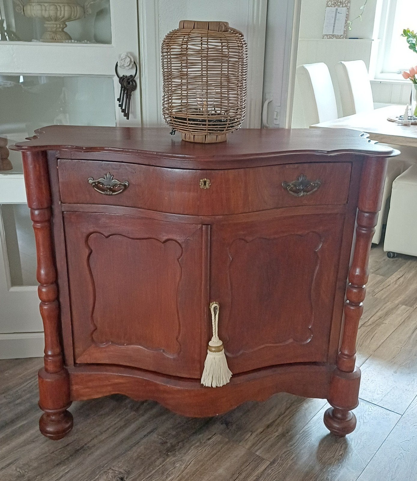 Prachtige antieke mahoniehouten biedermeier/meidenkast/kast, Antiek en Kunst, Antiek | Meubels | Kasten, Ophalen of Verzenden