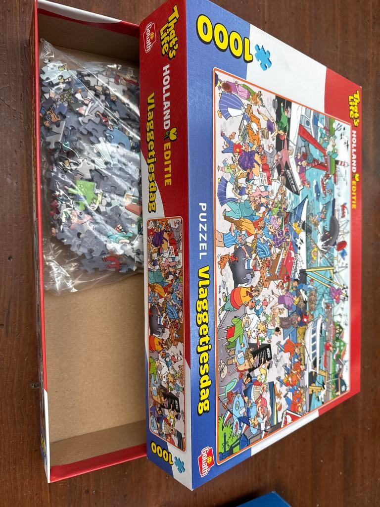 That's Life Holland Editie Vlaggetjesdag puzzel 1000 stukjes, Ophalen of Verzenden, 500 t/m 1500 stukjes, Gebruikt, Legpuzzel