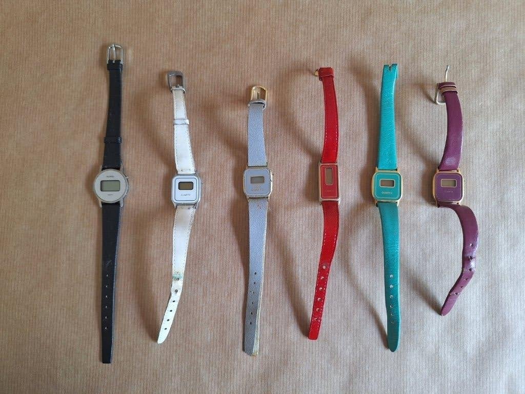 6 retro digitale dames horloges, Antiek en Kunst, Ophalen of Verzenden