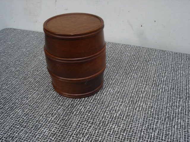 Vintage teakhouten theebus Deens design Mjølner, Hout, Ophalen of Verzenden, 12 cm, Overige typen