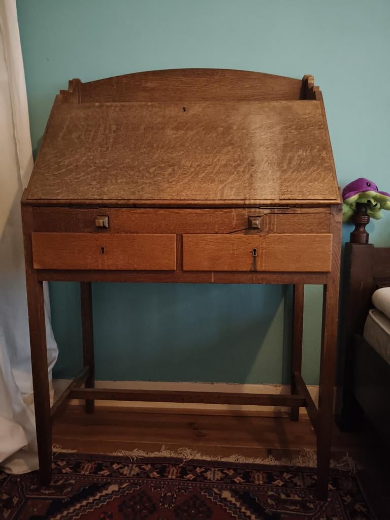 Antieke secretaire / klepbureau ca. 1900, Ophalen, Gebruikt, Antiek, ca. 1900