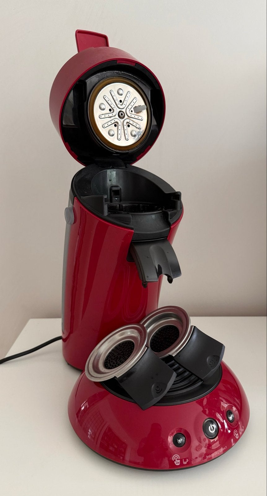 Philips Senseo Koffiezetapparaat Rood, Ophalen, Koffiepads en cups, Gebruikt, Koffiemachine