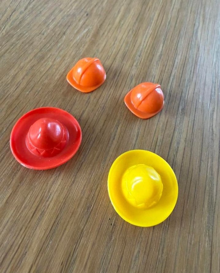 Playmobil hoedjes oa van 3343 70s, Ophalen of Verzenden, Gebruikt, Losse onderdelen
