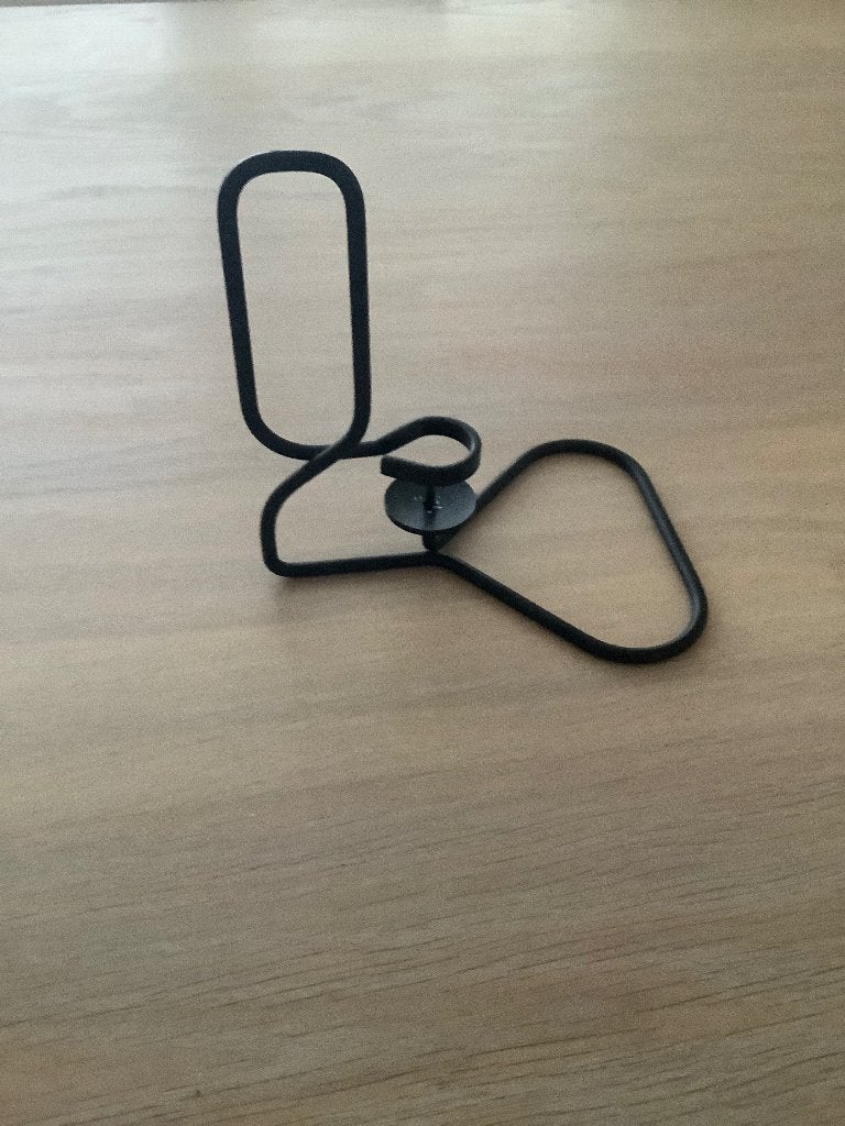 Hay kandelaar, Gebruikt, Ophalen of Verzenden, Metaal, 15 cm