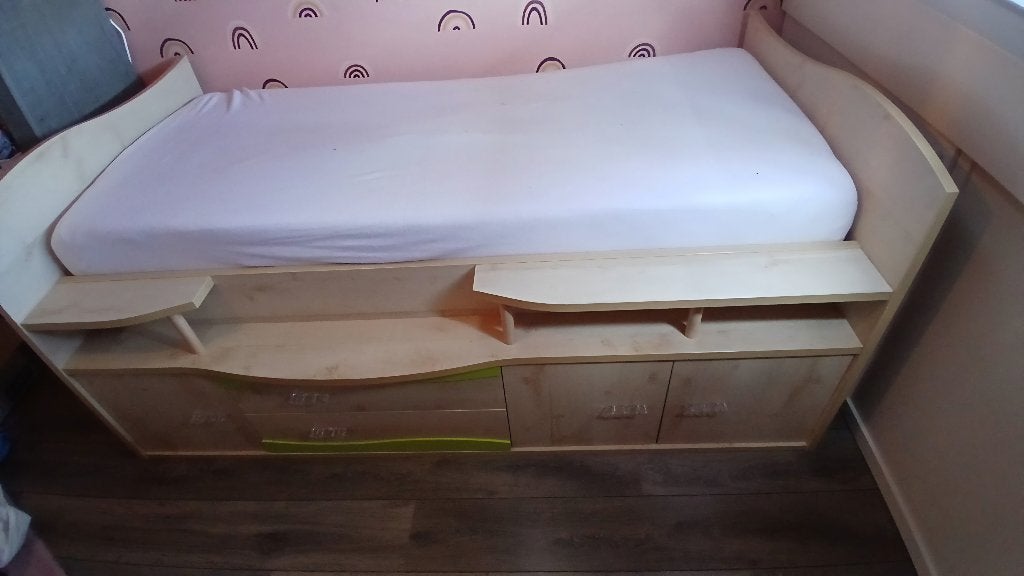 !!Keurig Tienerbed kinderbed meisjesbed jongensbed kajuitbed, Ophalen, 90 cm, Zo goed als nieuw, 200 cm