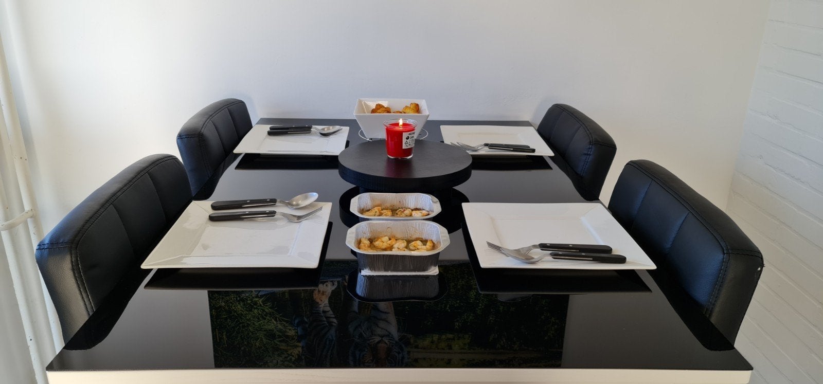 IKEA EKEDALEN Bartafel wit met 4 stoelen, Ophalen, 50 tot 100 cm, 100 tot 150 cm, Overige houtsoorten