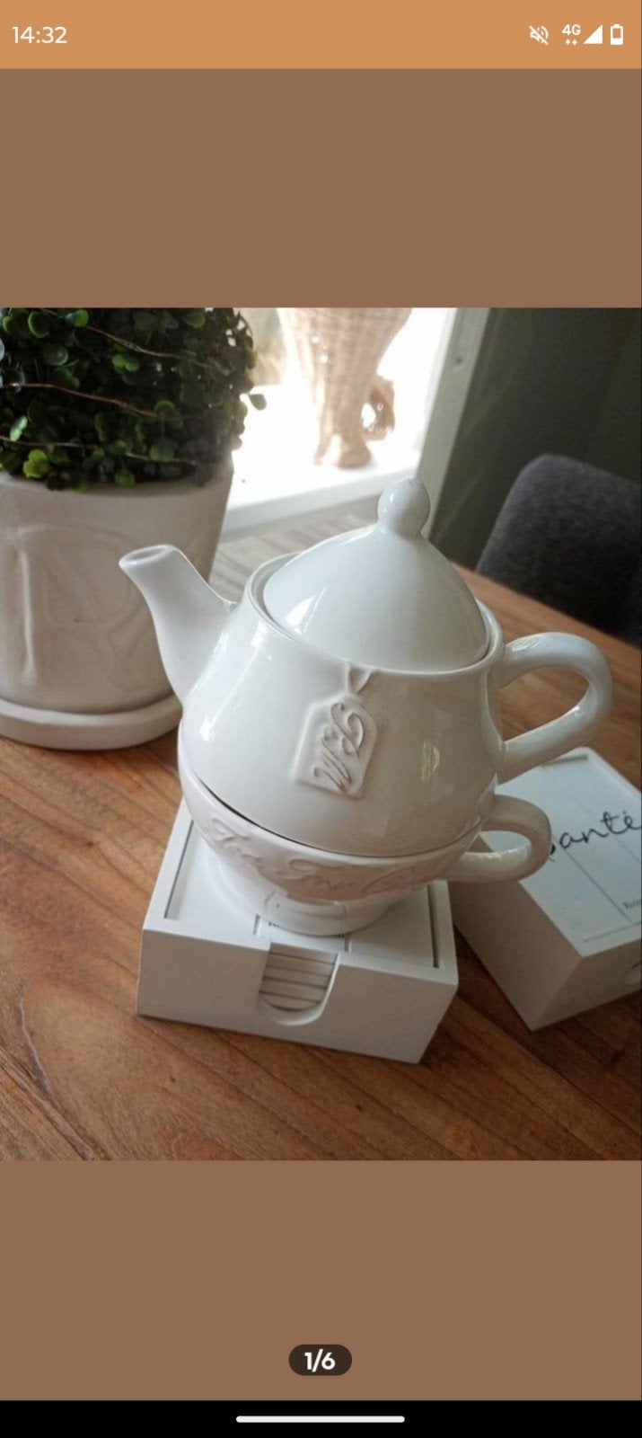 Rivièra Maison tea for one, Ophalen, Keramiek, Overige typen, Nieuw