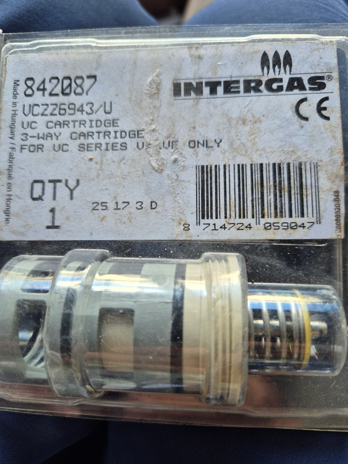 Intergas 3-weg cartridge UCZZ6943/U voor UC serie, Ophalen of Verzenden, Nieuw, Rvs, Overige typen