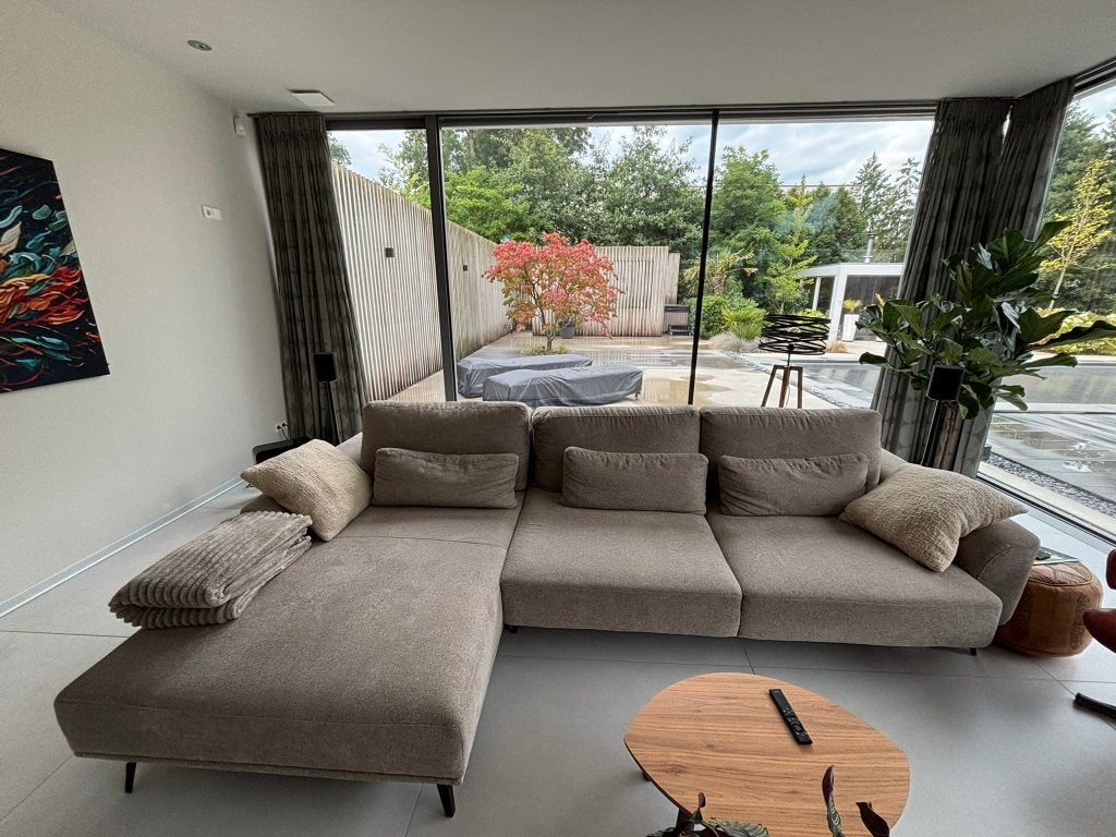 Zitbank met chaise longue, Ophalen, Zo goed als nieuw, Rechte bank, Modern, klassiek