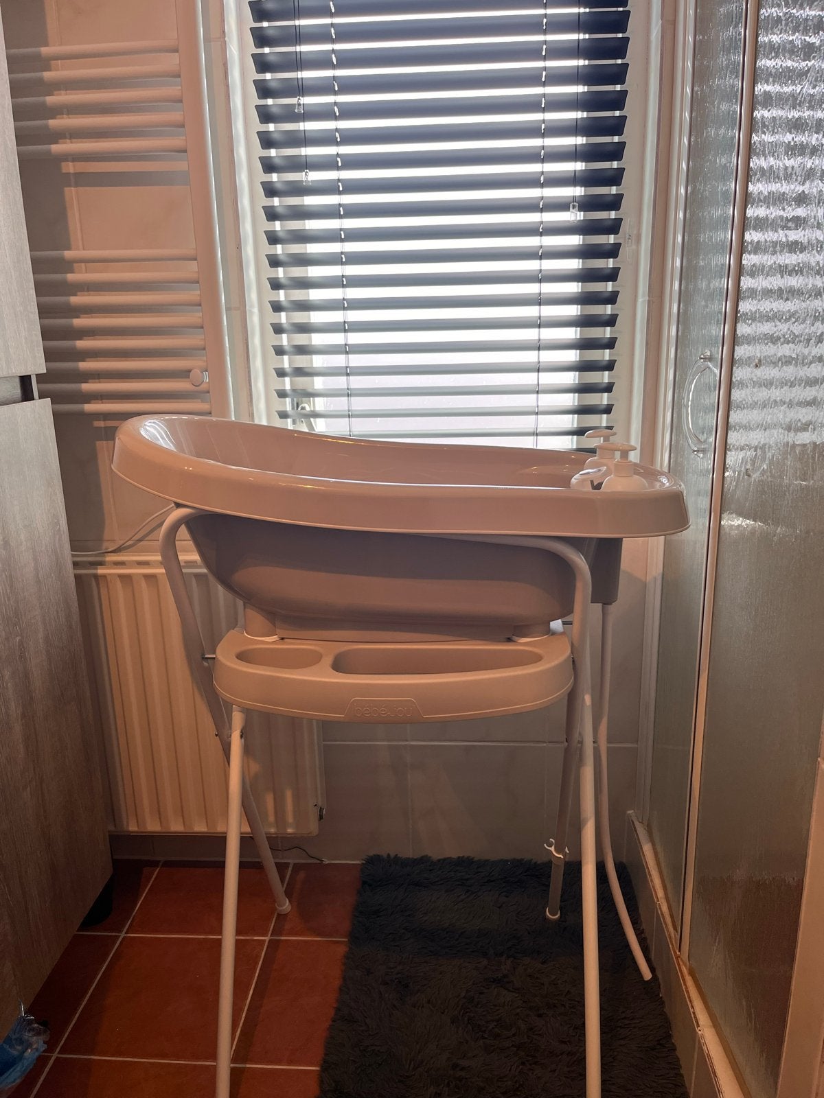 Bébé-jou Thermobad met CLICK-systeem en badstandaard, Ophalen, Gebruikt, Badje, Bébé-jou
