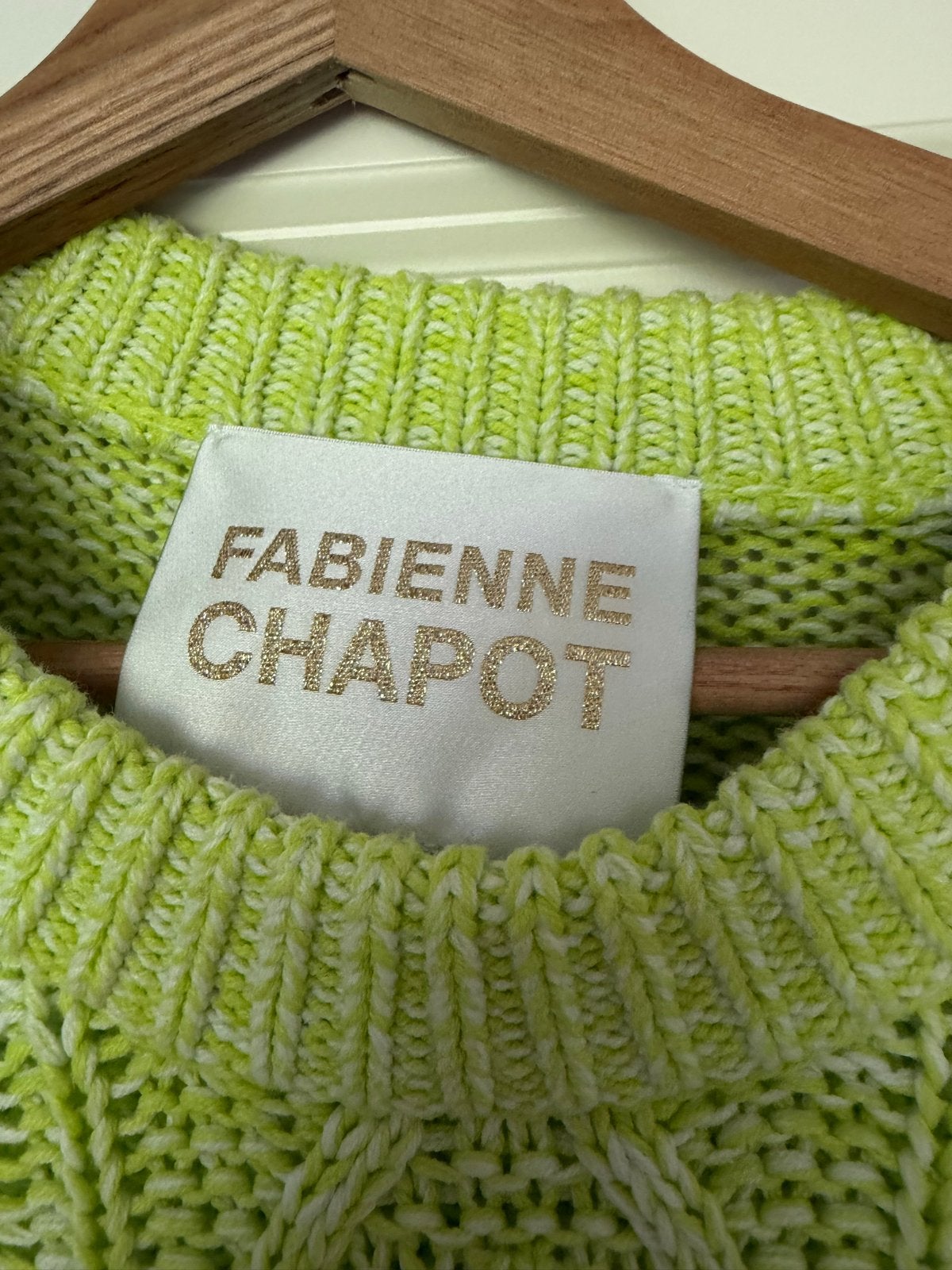 Fabienne Chapot Gebreide Trui - Neon Groen, Kleding | Dames, Truien en Vesten, Ophalen of Verzenden, Zo goed als nieuw, Maat 38/40 (M)