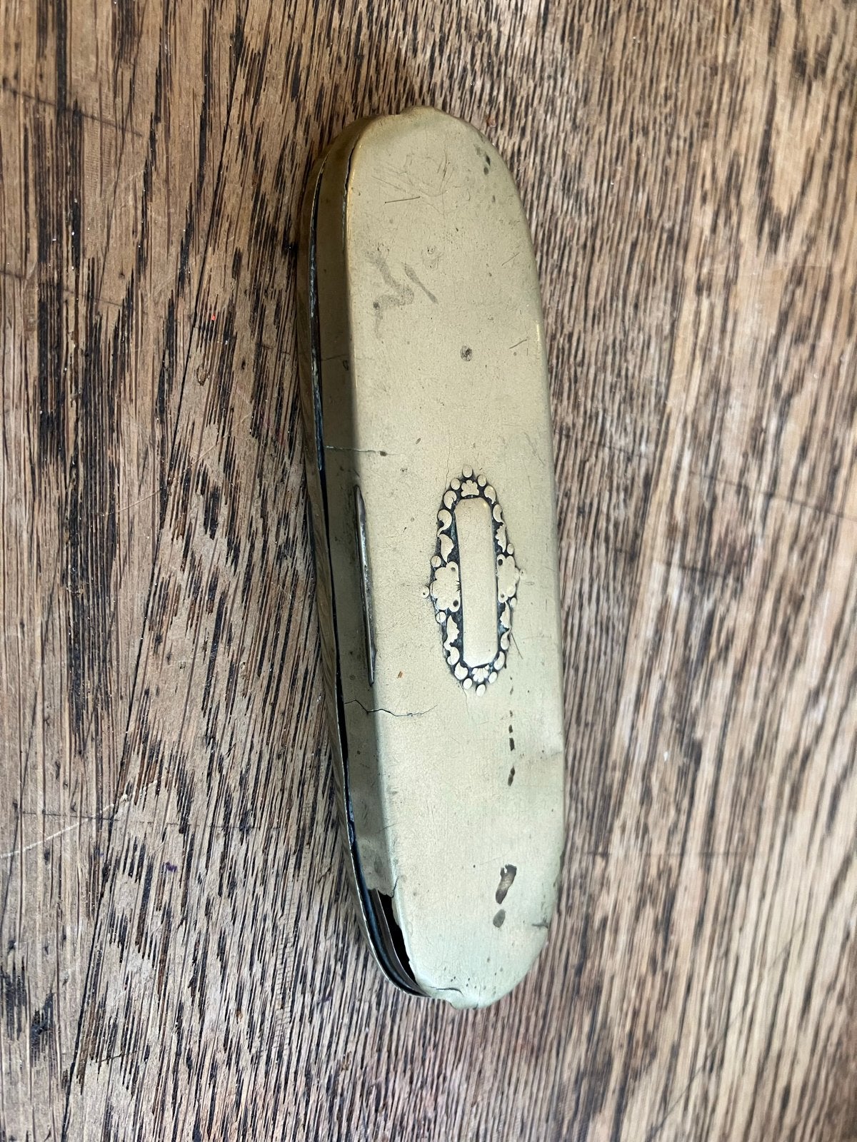 Antieke knijpbril met etui - Vintage pince-nez, Ophalen of Verzenden