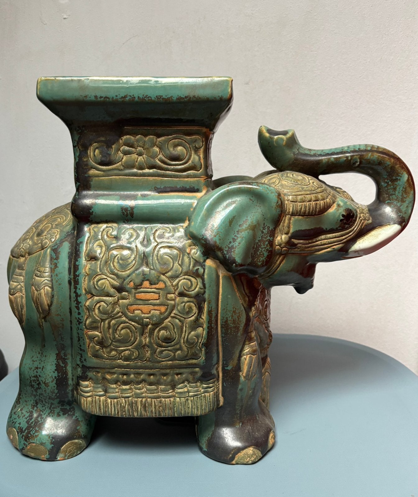Vintage olifant keramiek plantentafeltje, Ophalen of Verzenden, Huis en Inrichting