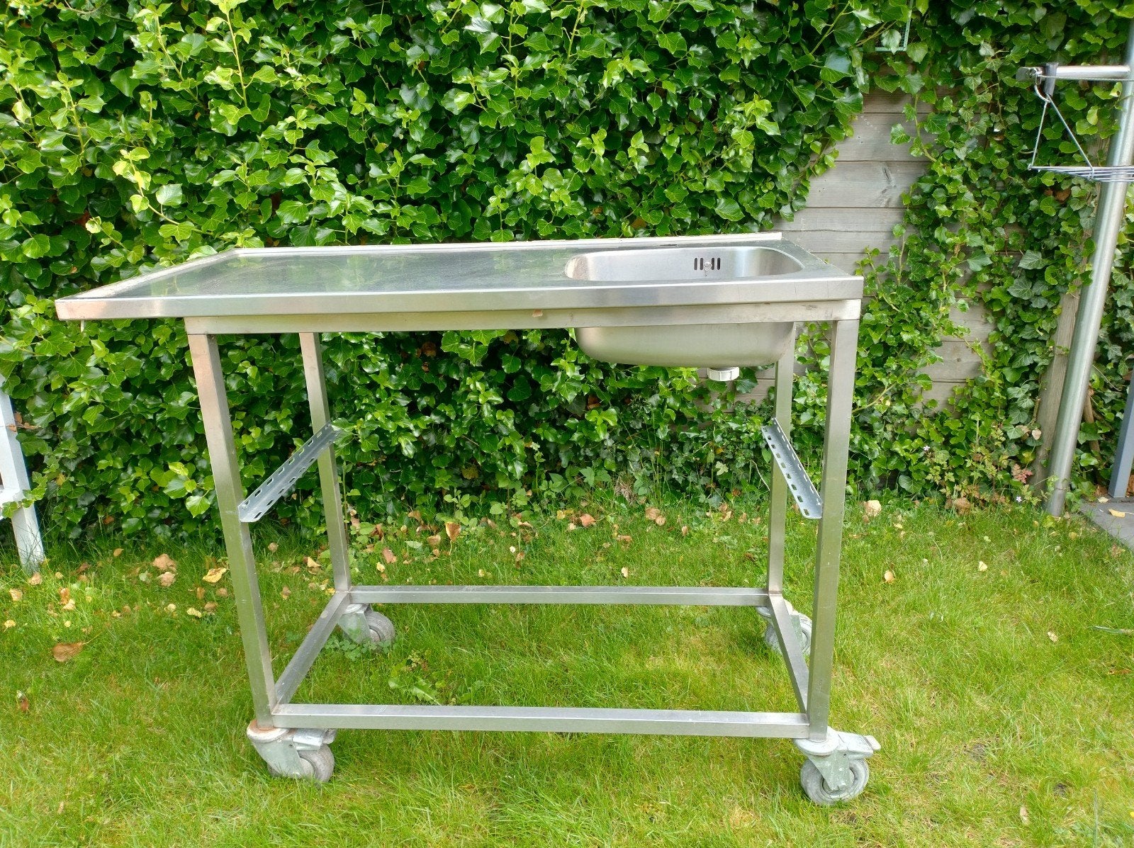 RVS onderstel met keukenblad, leuk voor buitenkeuken!, Tuin en Terras, Buitenkeukens, Gas, Ophalen