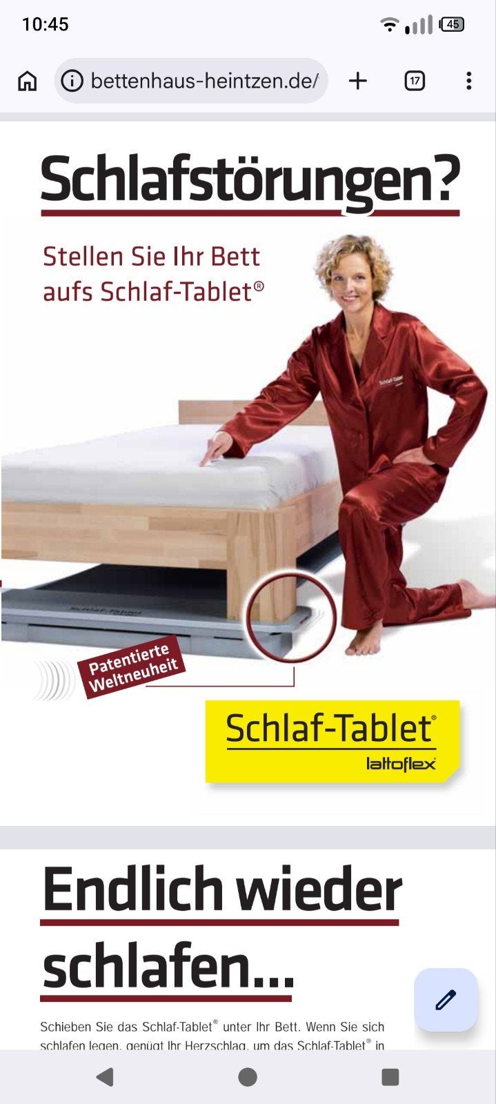 2x Lattoflex Das Schlaf-Tablet - goed slapen op je hartslag, Huis en Inrichting, Slaapkamer | Bedden, Ophalen, Eenpersoons, Metaal