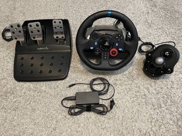 Logitech G29 racestuur, pedalen en shifter, Racestuur, Force feedback, Zo goed als nieuw, Logitech
