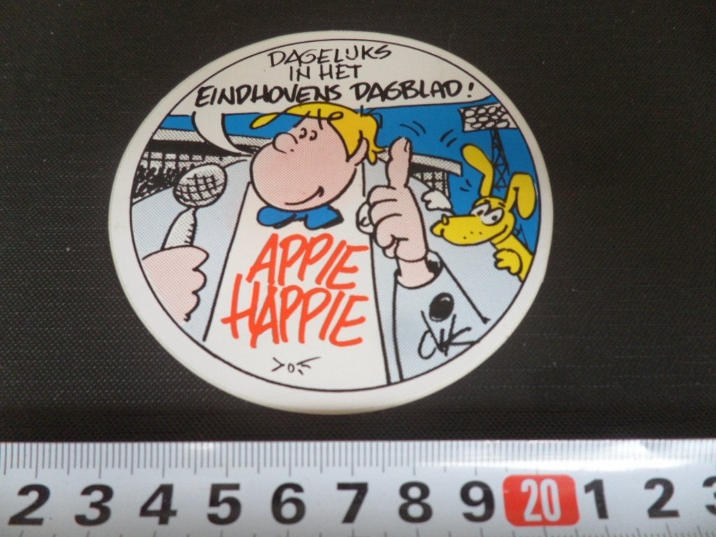 sticker strip appie happie dik bruynesteyn ehv dagblad, Ophalen of Verzenden, Zo goed als nieuw