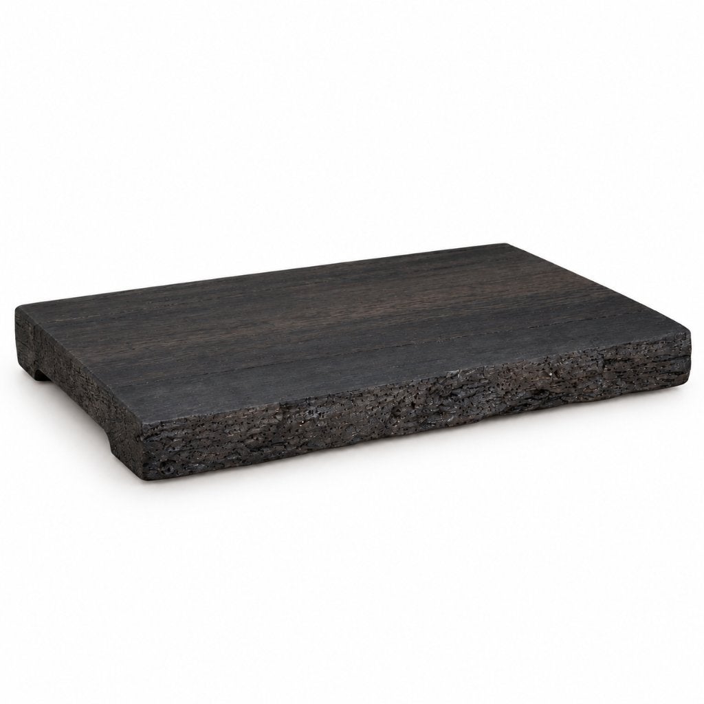 Handgemaakte Zwarte Eikenhouten Snijplank – 29  20  3 cm, Snij-/serveerplank, Nieuw, Ophalen of Verzenden, Zwart
