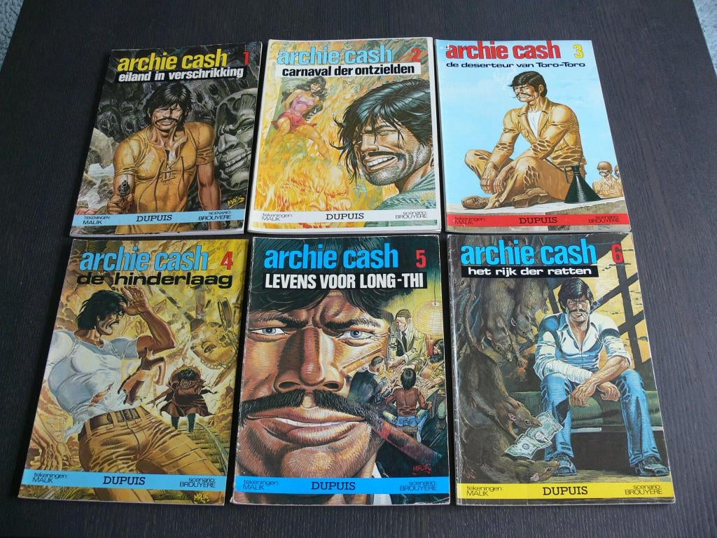 Archie Cash - 15 delen, Meerdere stripboeken, Ophalen of Verzenden, Gelezen