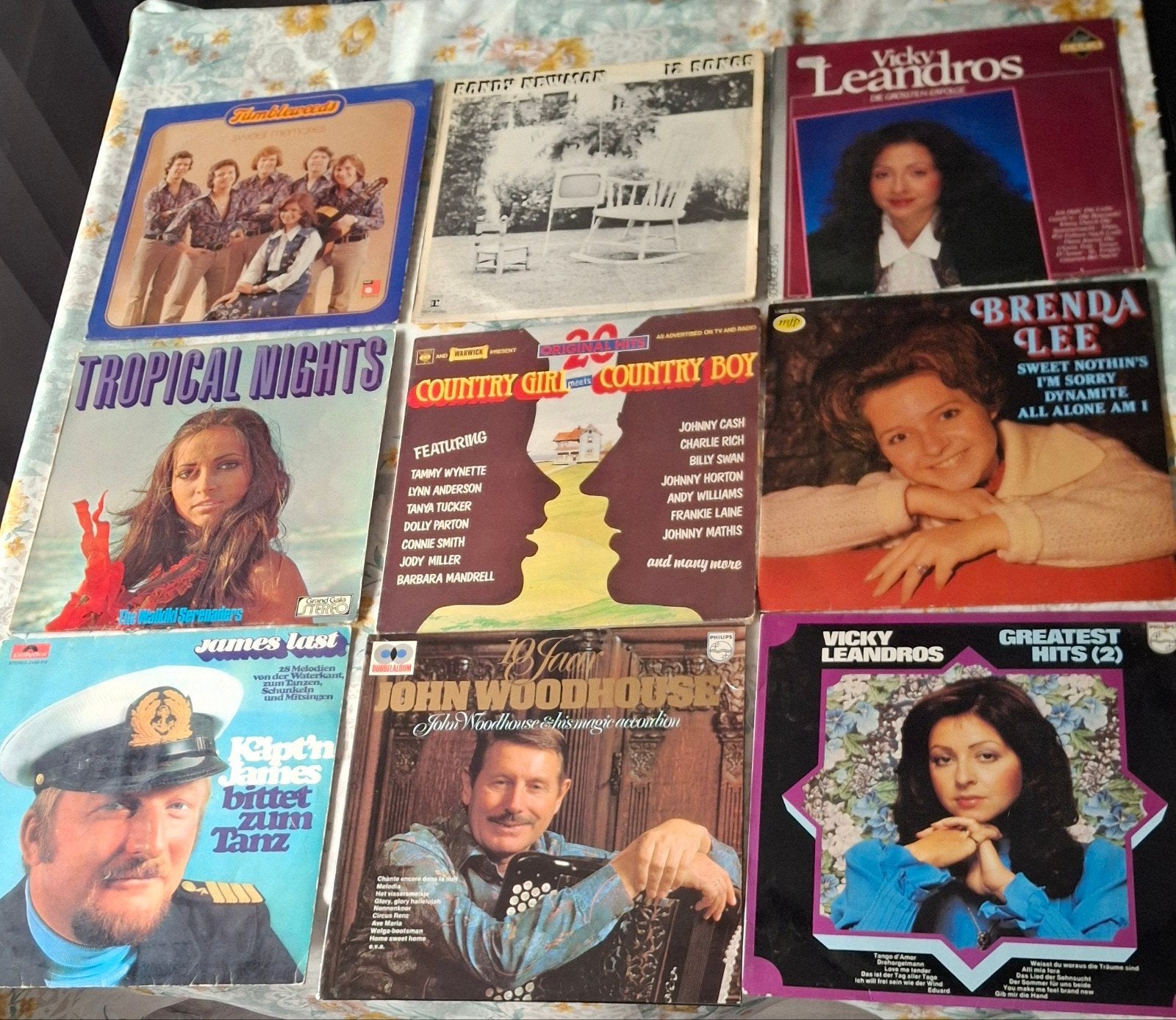 26 diverse vinyl LP's - Pop, Country, Schlager, Grease, Ophalen of Verzenden, Gebruikt