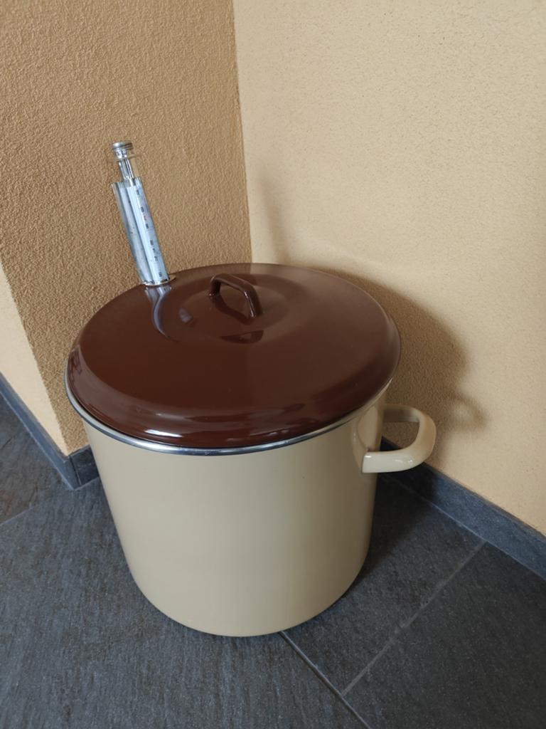 Mooie geëmailleerde weckketel., Ophalen of Verzenden, Zo goed als nieuw