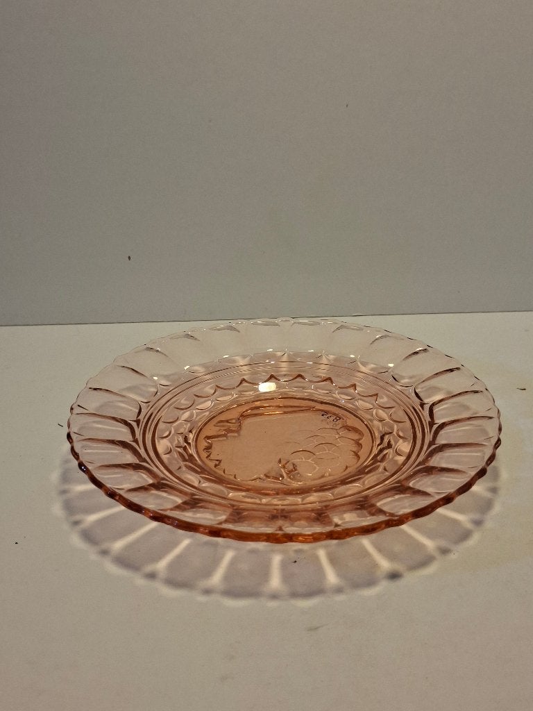 gebaksschoteltje van roze persglas, Antiek en Kunst, Ophalen of Verzenden