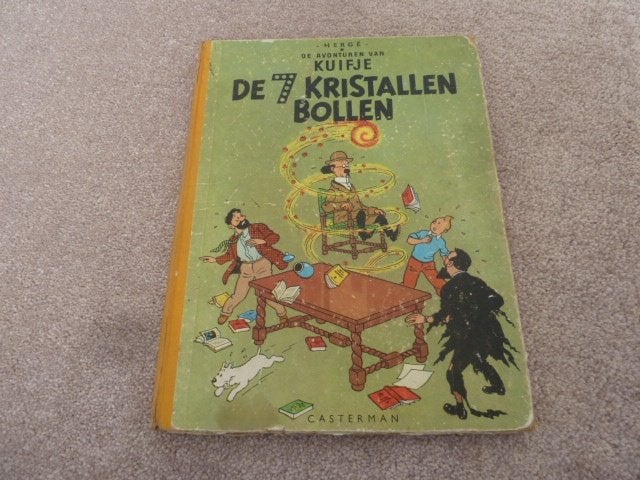 Kuifje de 7 kristallen bollen oude HC, Boeken, Eén stripboek, Ophalen of Verzenden, Gelezen