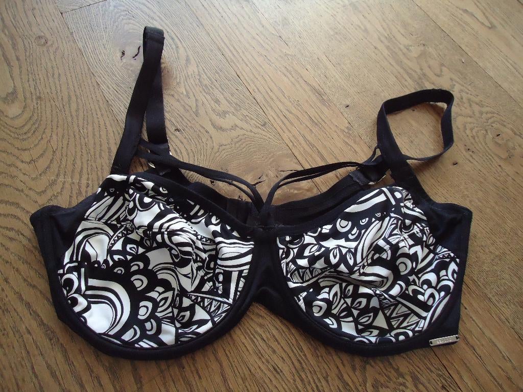 z.g.a.n. zwart/witte Sapph bikini top 95F, Zwart, Ophalen of Verzenden, Zo goed als nieuw, Sapph