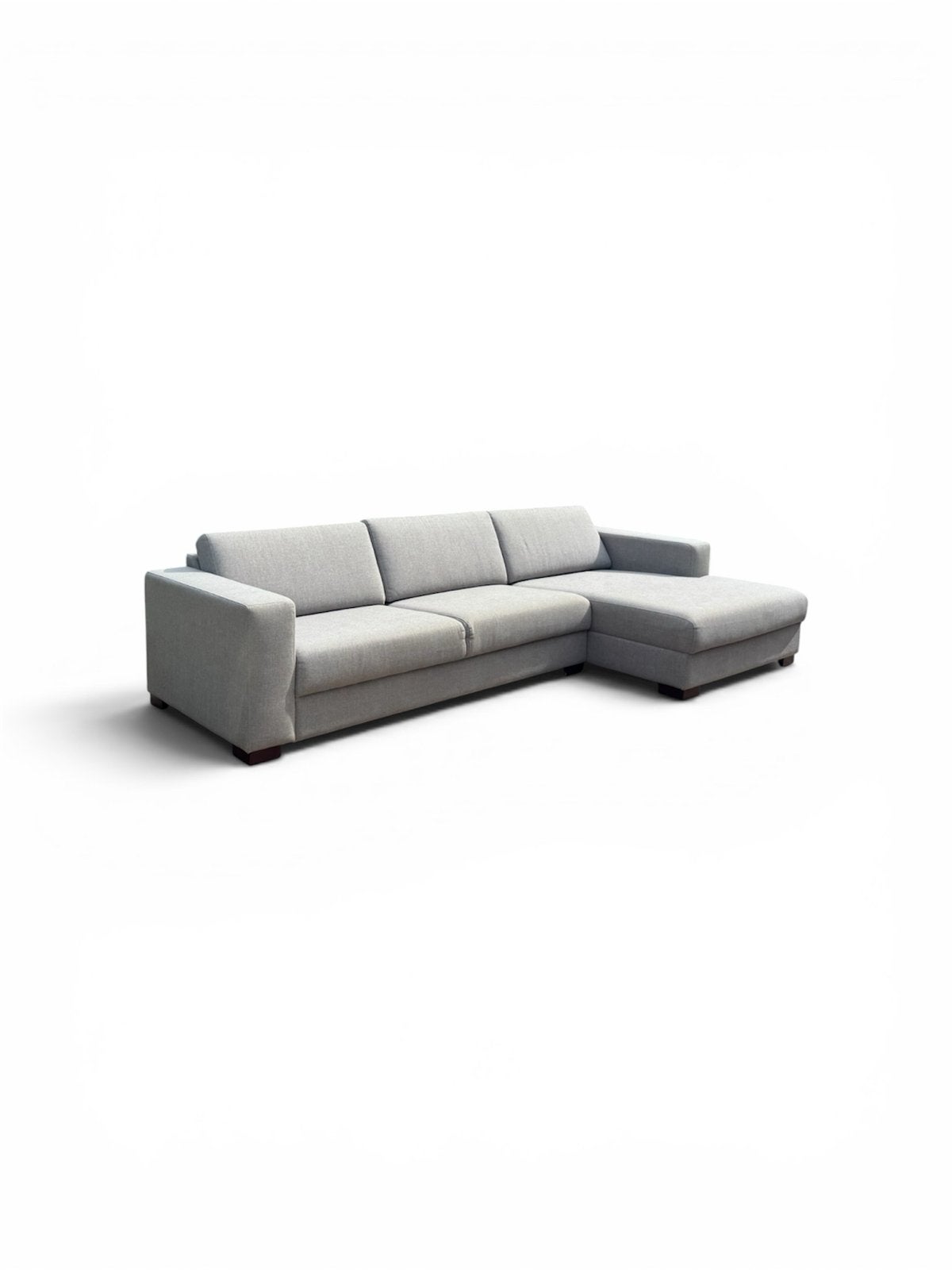 Ruime loungebank met grofgeweven stof en 3 kussens, Ophalen, Gebruikt, Hoekbank, 300 cm of meer