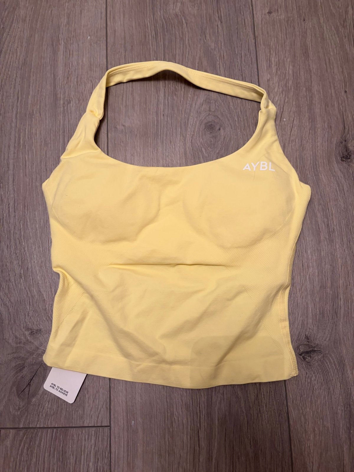 AYBL Sporttop Geel - Nieuw met label maat S, Geel, Nieuw, Ophalen of Verzenden, Fitness of Aerobics