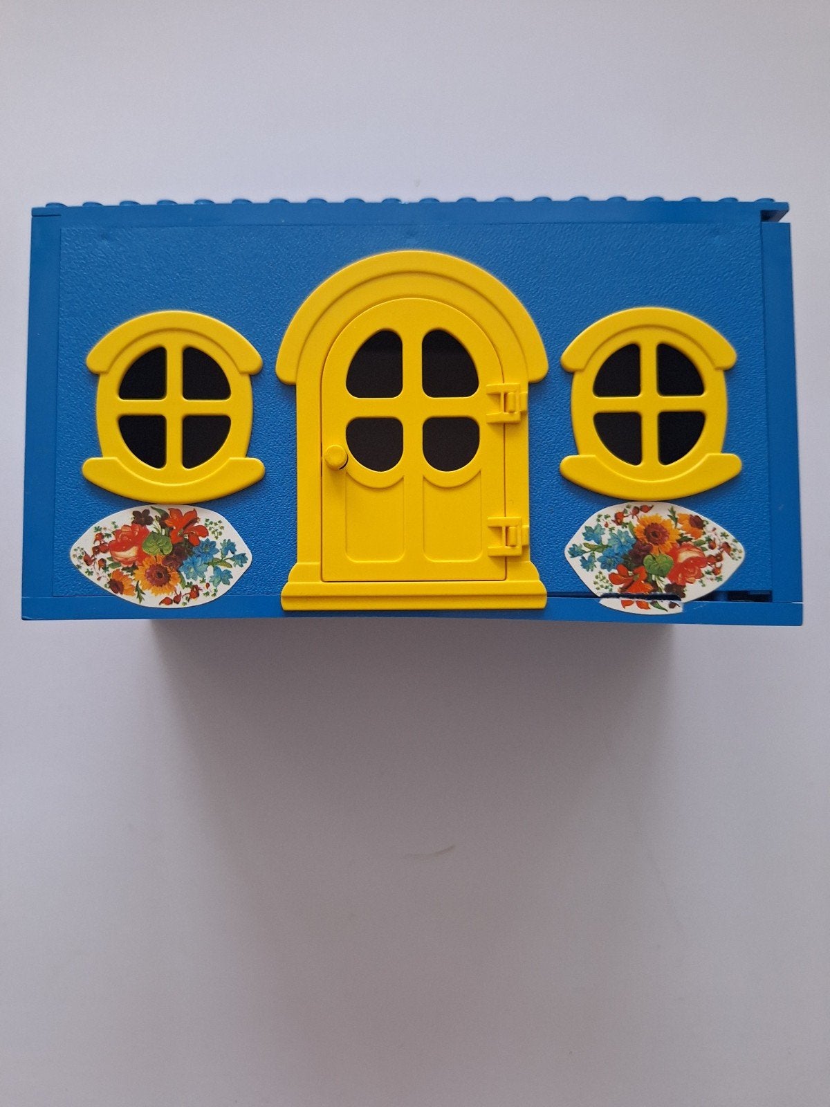 Vintage Lego Duplo Huisje Blauw/Geel, Ophalen of Verzenden, Gebruikt, Overige merken