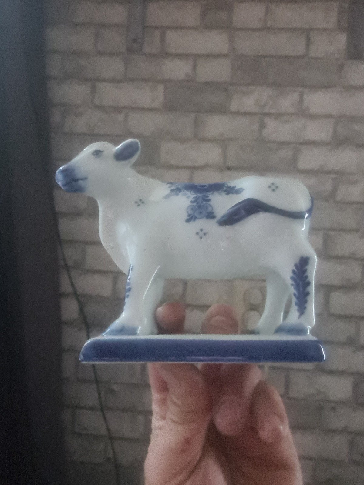Delfts Blauw Koe Beeldje - Handgeschilderd Delfleur Holland, Ophalen of Verzenden