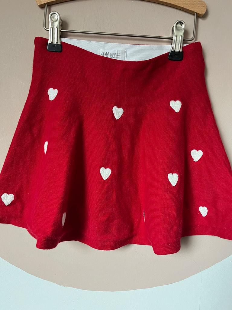 Rokje hartjes 98/104, Ophalen of Verzenden, Gebruikt, Meisje, Jurk of Rok